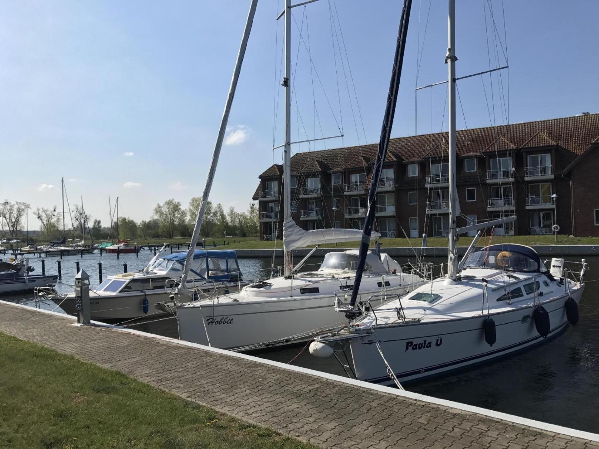 Wohnung An Der Ostsee Mit Blick Auf Den Yachthafen Ueckermünde Exterior foto